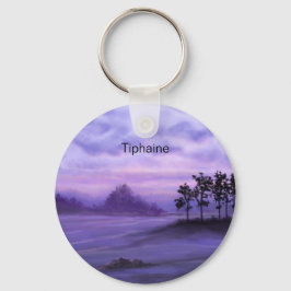 Chaveiro Paisagem Fantasia Roxo