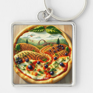 Chaveiro Paisagem Italiana Fantasy Cute Whimsical