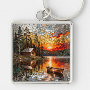 Chaveiro Paisagem Metálica Fantasy Cute Emboscada