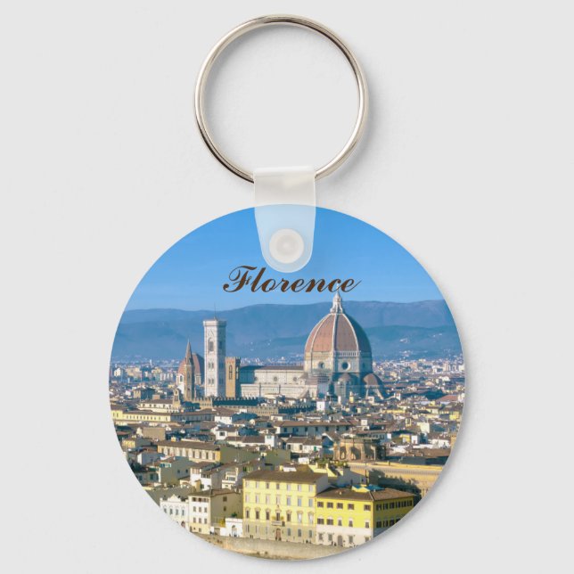 Chaveiro Paisagem urbana de Florença com a catedral Duomo (Frente)