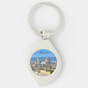 Chaveiro paisagem urbana de Florença com a catedral Duomo