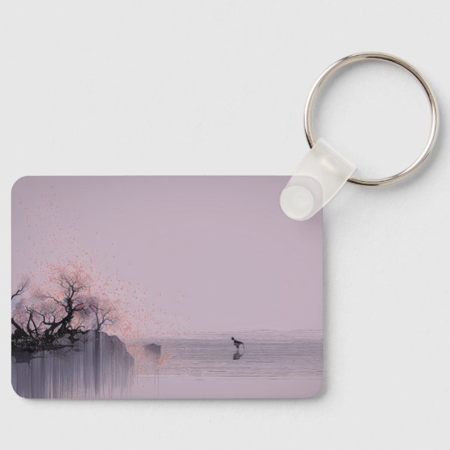 Chaveiro Paisagem Zen Minimalista (Frente)