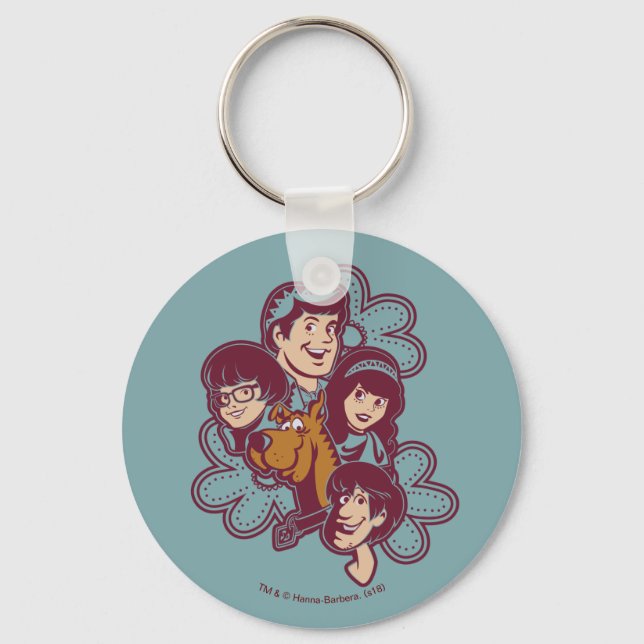 Chaveiro Paisely Flower Scooby-Doo e a gangue (Frente)