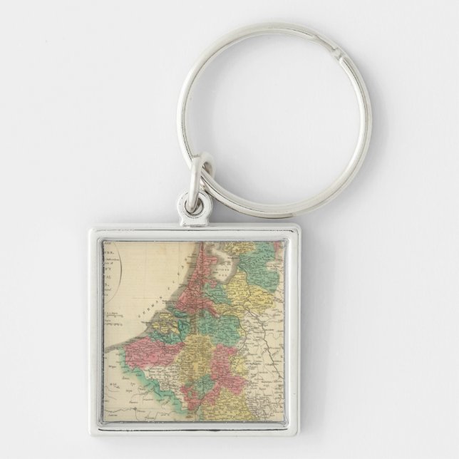 Chaveiro Países Baixos, Mapa do Atlas Beligium (Frente)