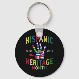 Chaveiro Países latinos de impressão manual de patrimônio h