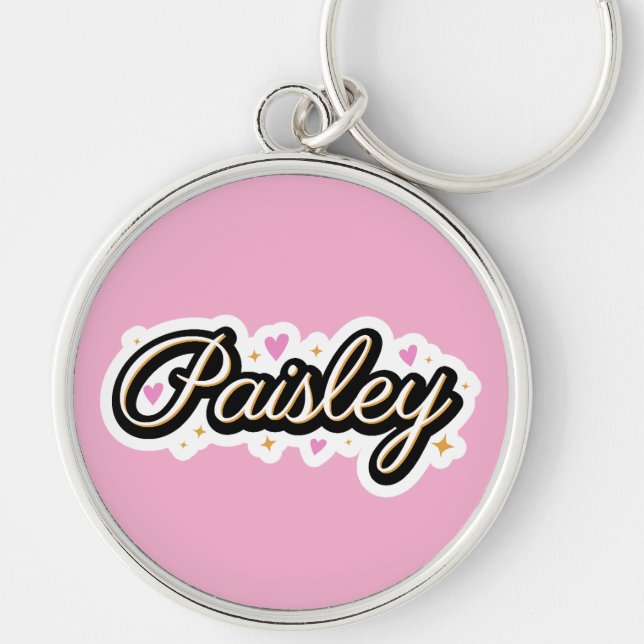 Chaveiro Paisley name fofo design (Frente)