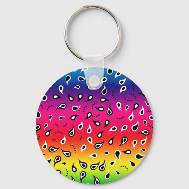 Chaveiro Paisley Rainbow (Frente)