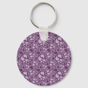 Chaveiro Paisley roxo