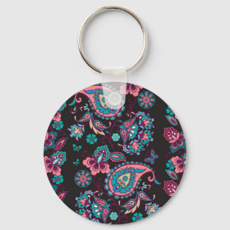Chaveiro Paisley Stripe: Decorativa Negra Sem Semente