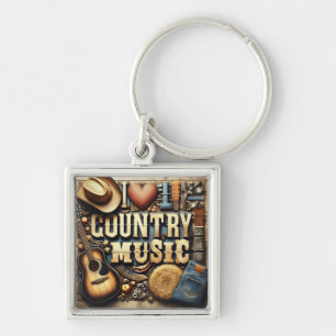 Chaveiro Palavra-chave de música country.