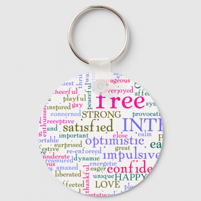 Chaveiro Palavras animadoras inspiradoras inspiracionais (Frente)