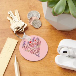 Chaveiro Palavras de coração