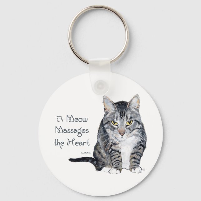 Chaveiro Palavras de Sabedoria de Gato - Meow (Frente)