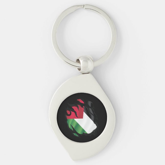 Chaveiro Palestina - Bandeira estampada (Frente)