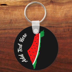 Chaveiro Palestina - Mapa Watermelon - Símbolo da liberdade