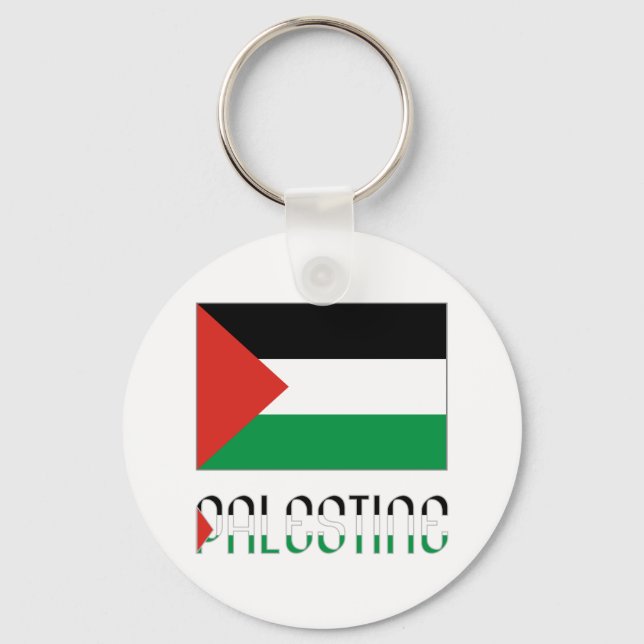 Chaveiro Palestine and Palestinian Flag (Frente)