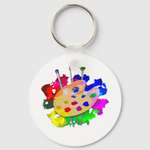 Chaveiro Paleta De Artista E Pincéis
