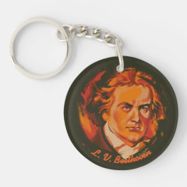 Chaveiro Paleta de Fogo Citação Retrato de Beethoven