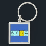 Chaveiro Paleta periódica do nome da mesa Paulino<br><div class="desc">Paulino escreveu como Pa U Li No (Protactinium Uranium Lithium Nobelium) num teclado para o cientista em você. Não consegues encontrar o que queres?</div>