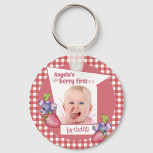 Chaveiro Palha - Berry Primeiro Aniversário