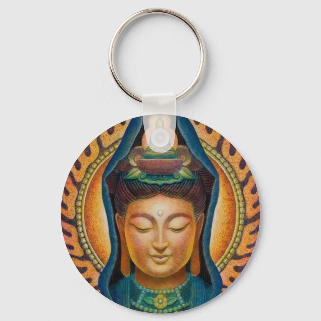 Chaveiro Palhaçada de Deusa Kuan Yin (Frente)