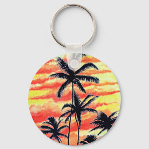 Chaveiro Palmas de Coco Sunset Havaiano