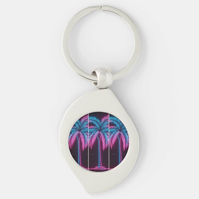 Chaveiro Palmeira Neon Glow (Frente)