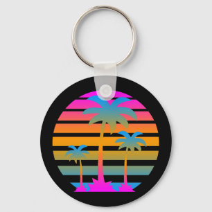 CHAVEIRO PALMEIRAS RETROS DO POR DO SOL DO TIGRE DE COREY