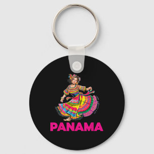 Chaveiro Panamá dançando cultura mulher colorida tradiciona