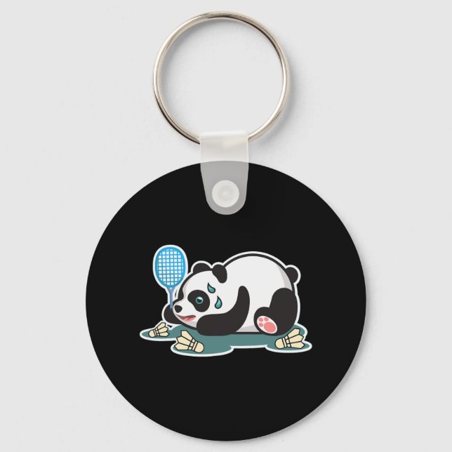 Chaveiro Panda Animal Badminton Shutles (Frente)
