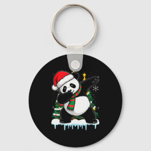 Chaveiro Panda com Dabbing Papai Noel Natal Crianças Menino