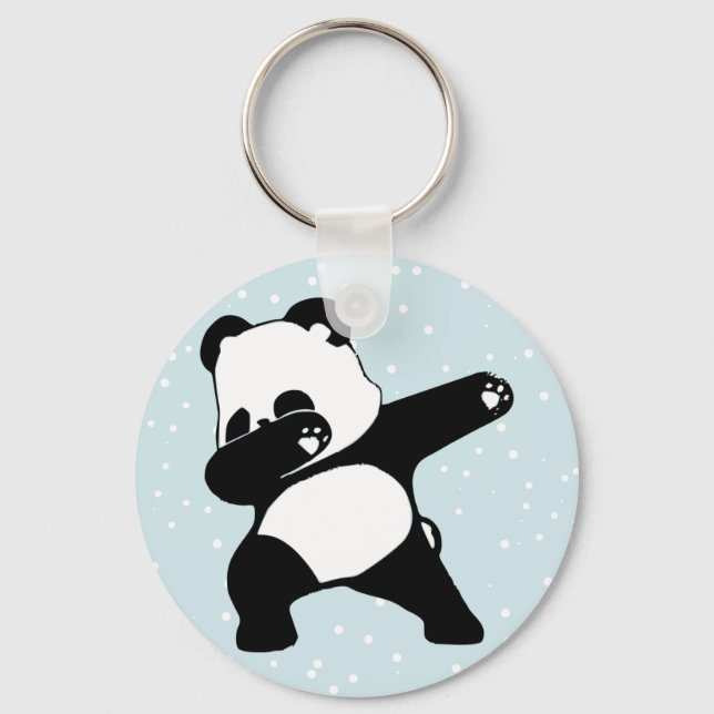 Chaveiro Panda Dabbing, , Panda engraçado dança dab (Frente)