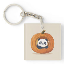 Panda de Abóbora de Halloween Fofo
