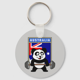 Chaveiro Panda do halterofilismo de Austrália