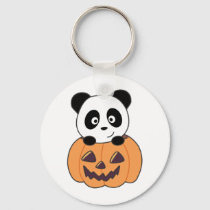 Chaveiro Panda Em Pumpkin Doces Pandas Feliz Halloween Keyc