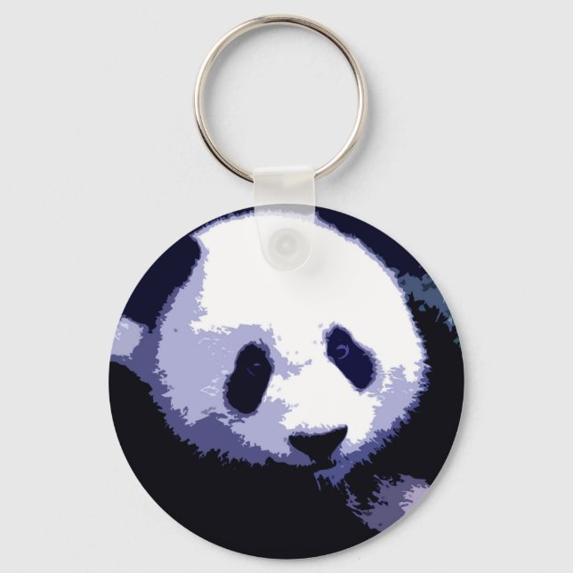 Chaveiro Panda Face Pop Art (Frente)