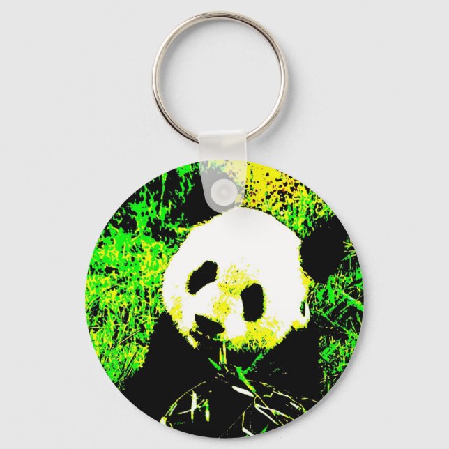 Chaveiro Panda Face Pop Art (Frente)