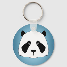 Chaveiro Panda gigante com fundo azul esmaecido