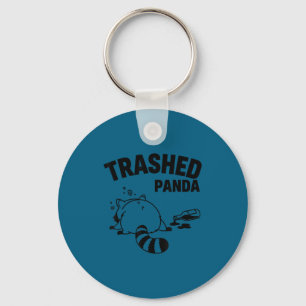 Chaveiro Panda guaxinim engraçado destruído fica engraçado
