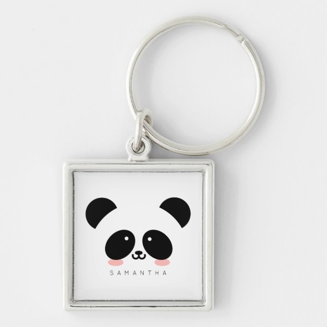 Chaveiro Panda Kawaii| Adicione Seu Nome (Frente)