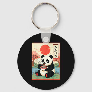 Chaveiro Panda Kawaii Comendo Ramen Anime Macarrão Japonês