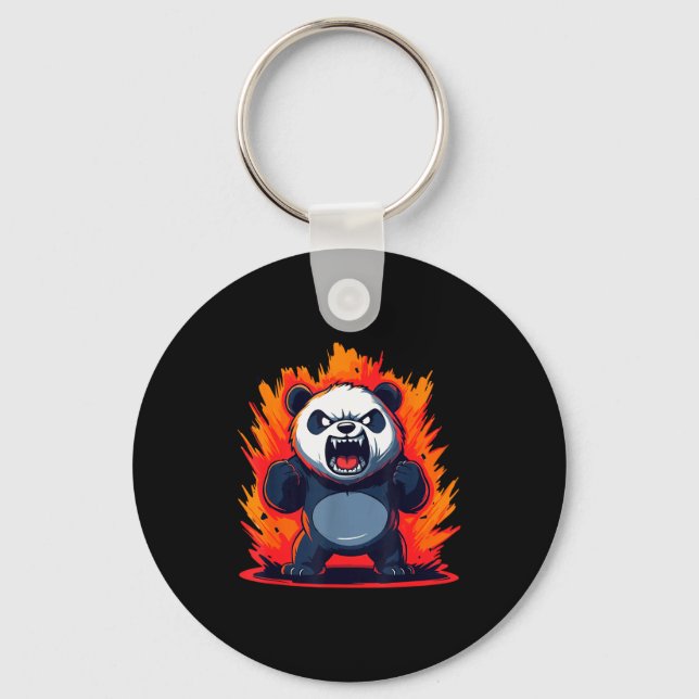 Chaveiro Panda Looking Angry Graphic Funny Panda Kawaii  (Frente)