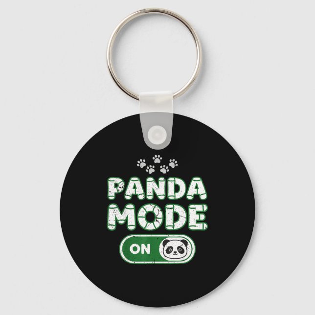 Chaveiro Panda Mode On Funny Animal Bear Lover Owner Costum (Frente)