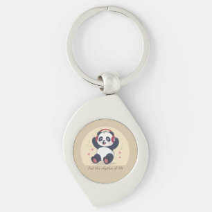 Chaveiro Panda Música Fofa