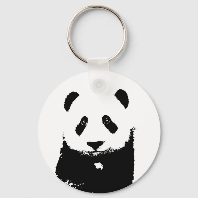 Chaveiro Panda Preta e Branca (Frente)