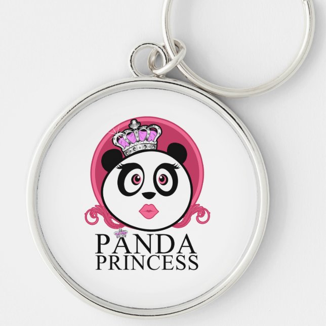 Chaveiro Panda Princesa Panda Rainha Coroa Cute (Frente)