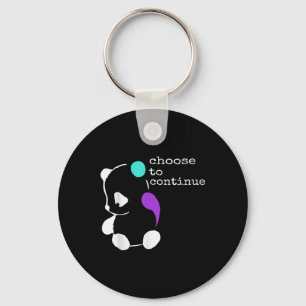 Chaveiro Panda Semicolon Dar Consciência à Prevenção do Sui