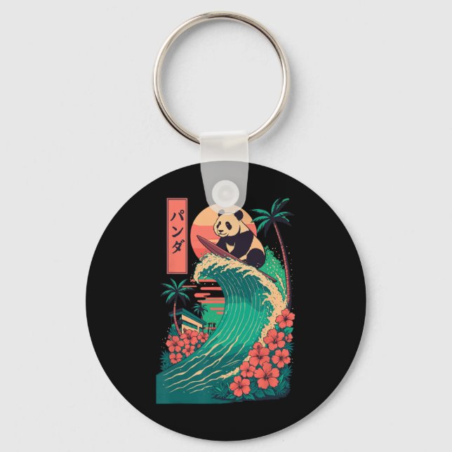 Chaveiro Panda Surfando Japonês _2 (Frente)