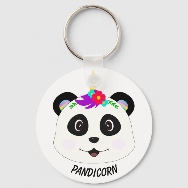Chaveiro Panda Unicorn Bonita (Frente)