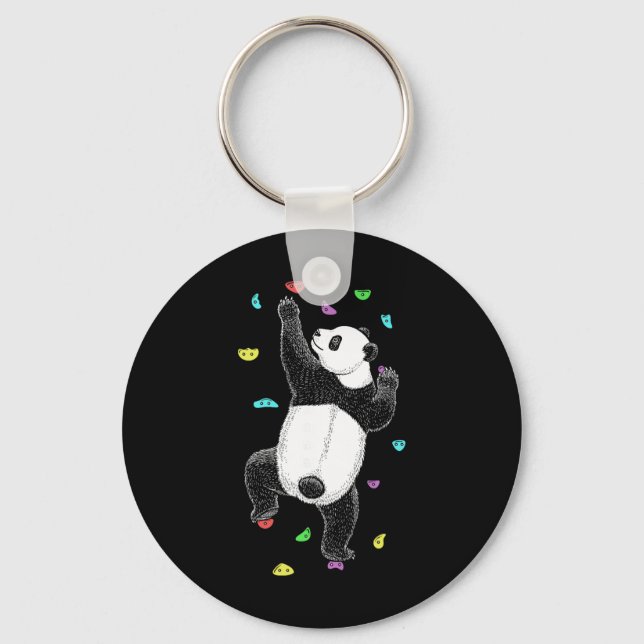 Chaveiro Panda Urso Engraçado Escalada Parede Interior Esca (Frente)